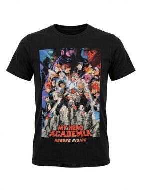 My Hero Academia Heroes Rising Movie Poster Tee - Black